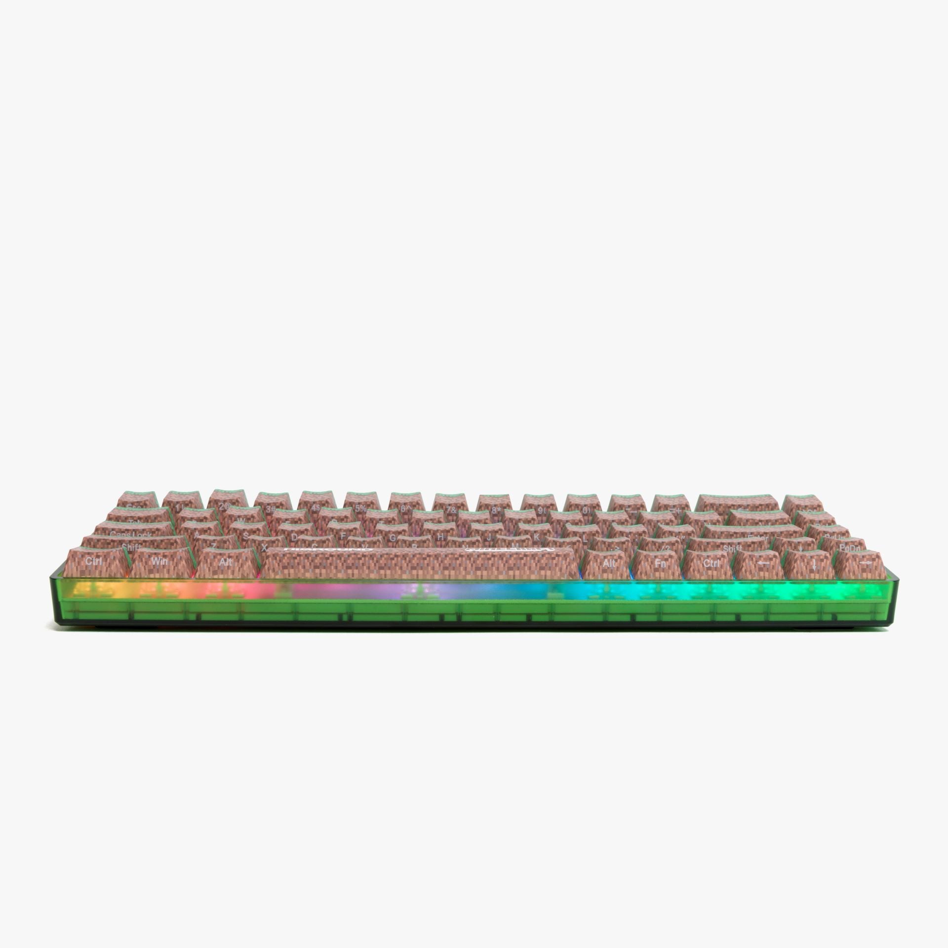HG x Minecraft Basecamp 65 Mechanical Keyboard - Custom Grass Block Keycaps for Gaming & Typing | Perfect for Minecraft Fans & PC Enthusiasts