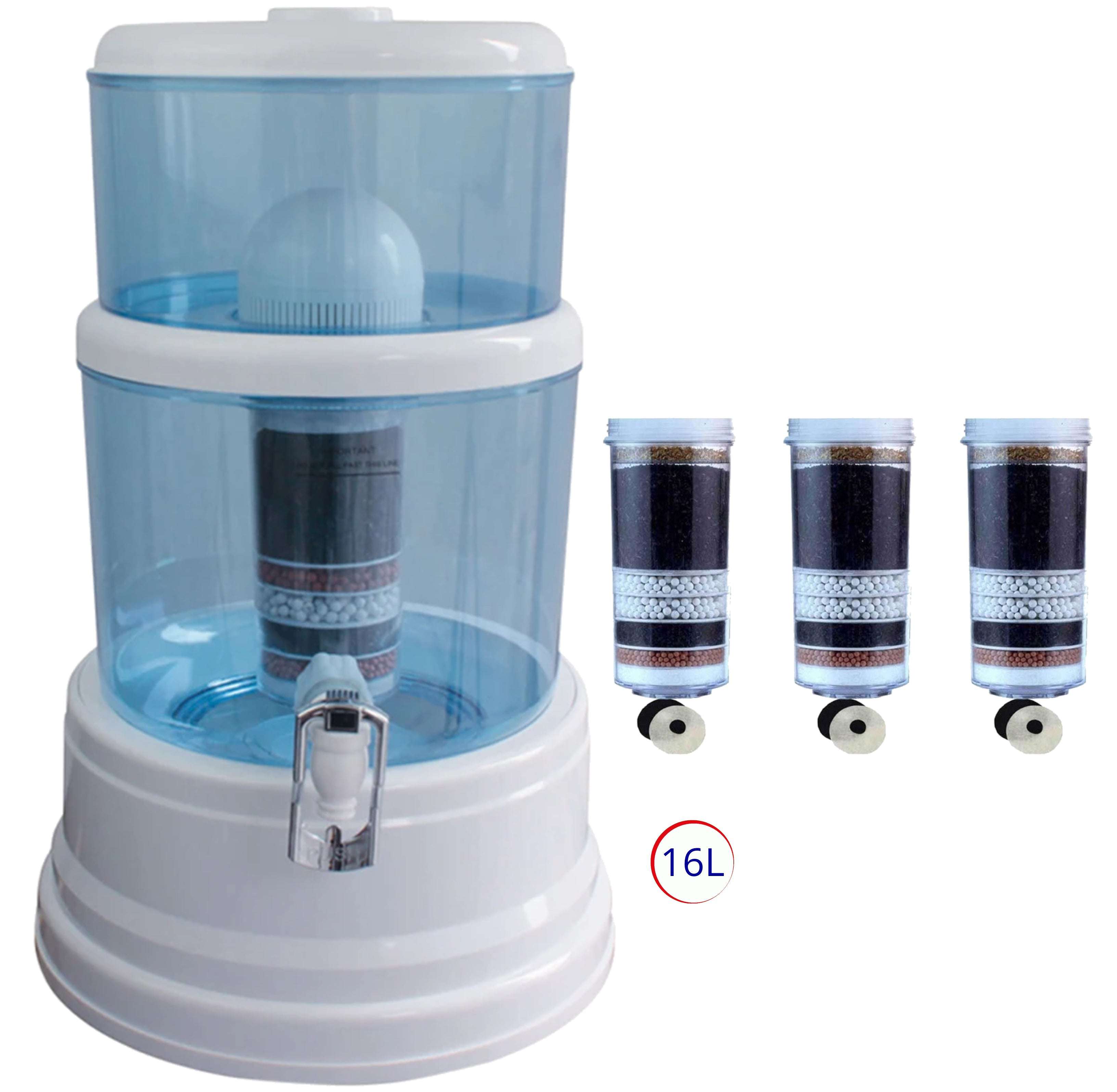 16L Countertop Water Filter System with 3-Stage Fluoride Reduction - Pure Drinking Water for Home, Office & RV Use
