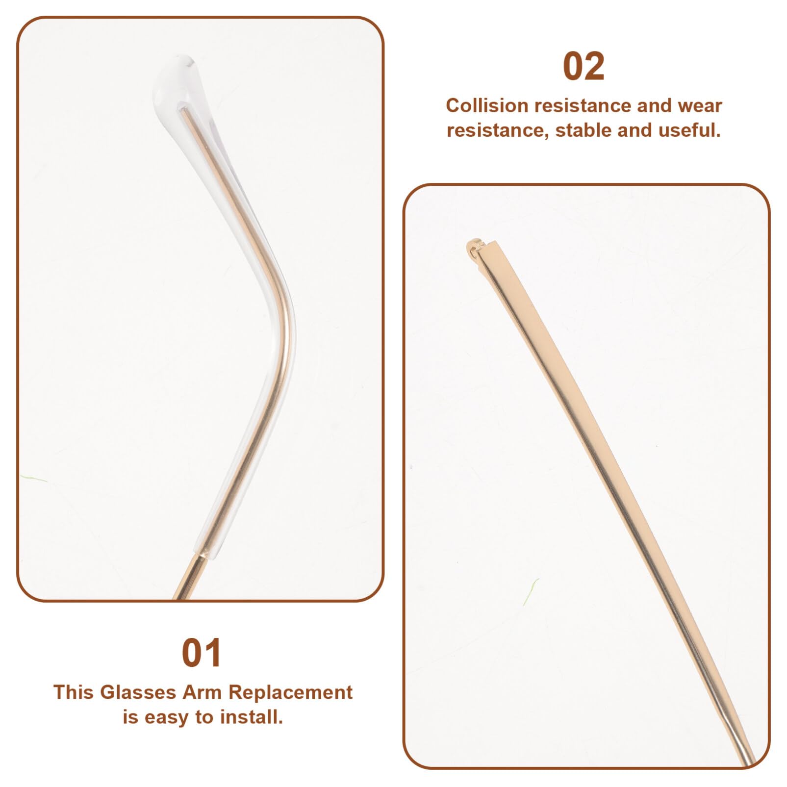 LALAFINA Glasses Replacement Parts - Temple Tips & Arm End Tips for Eyeglass & Sunglass Repair | Durable Alloy Accessories for Comfort & Style | Perfect for DIY Fixes & Lens Protection