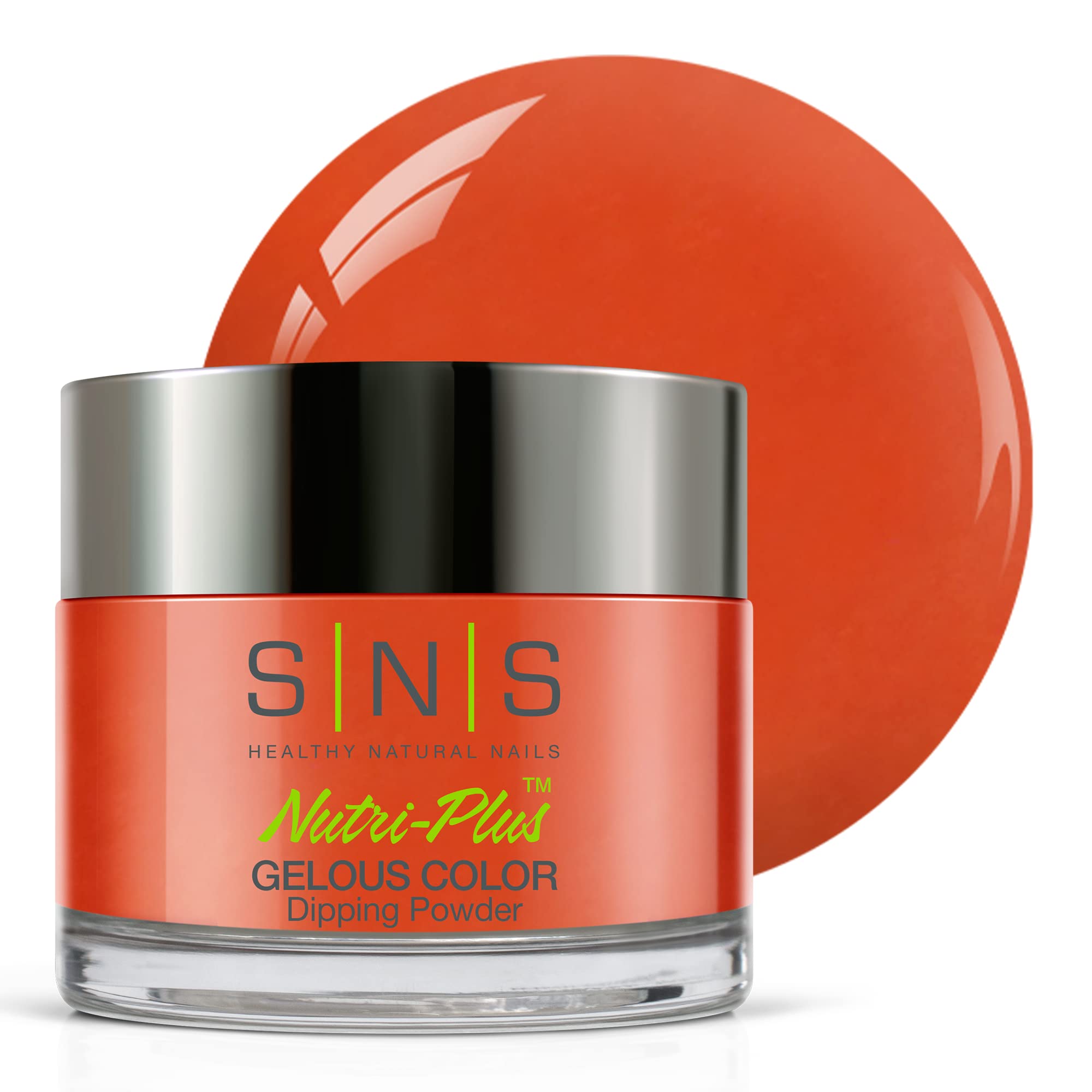 SNS Nail Dip Powder - Long-Lasting Gelous Color Dipping Powder in Double Rose (Orange) - 14 Days Wear Acrylic Nail Polish - Odor-Free, No UV Lamp Needed - 1oz - Perfect for Salon, Home Manicures & Nail Art Designs