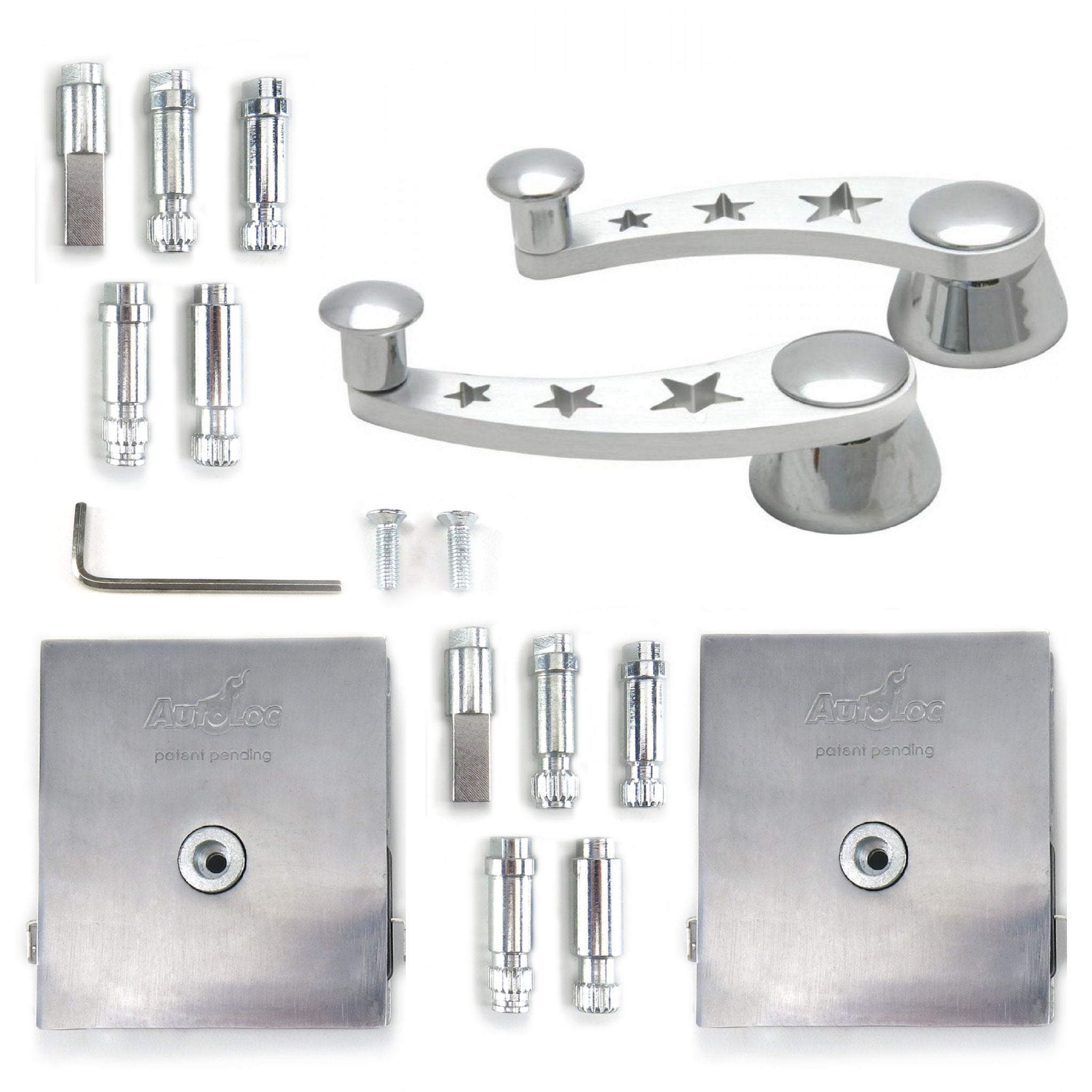 1901-1907 Oldsmobile Model F 12V Power Window Conversion Kit - Billet Aluminum Crank Switch & Star Lever Handles - Classic Car Restoration Parts (Perfect for Vintage Auto Upgrades & Show Car Modifications)
