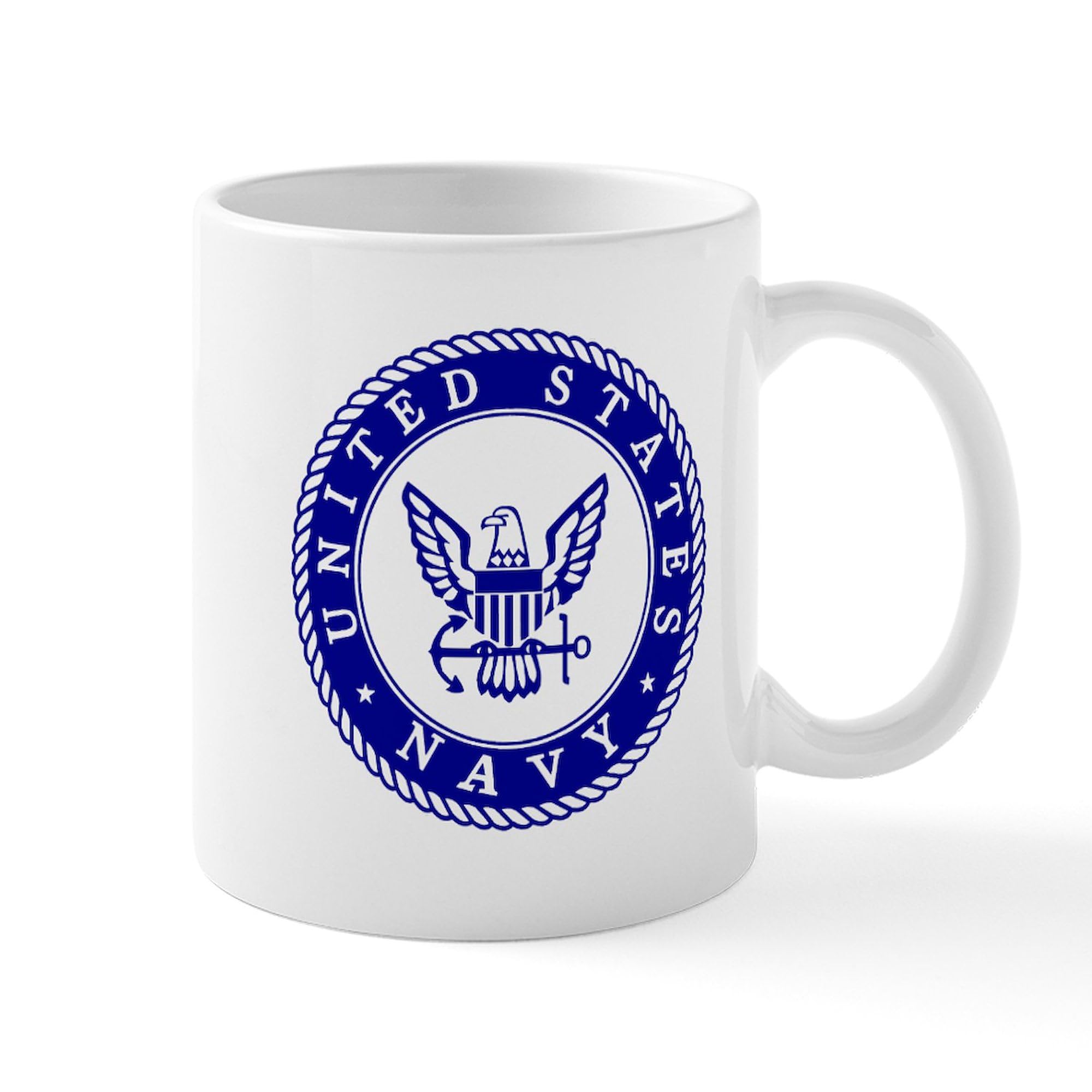 US Navy 11 oz (325 ml) Ceramic Coffee Mug - Durable Navy-Themed Cup for Hot & Cold Drinks - Perfect for Military Gifts, Office Use, and Coffee Lovers