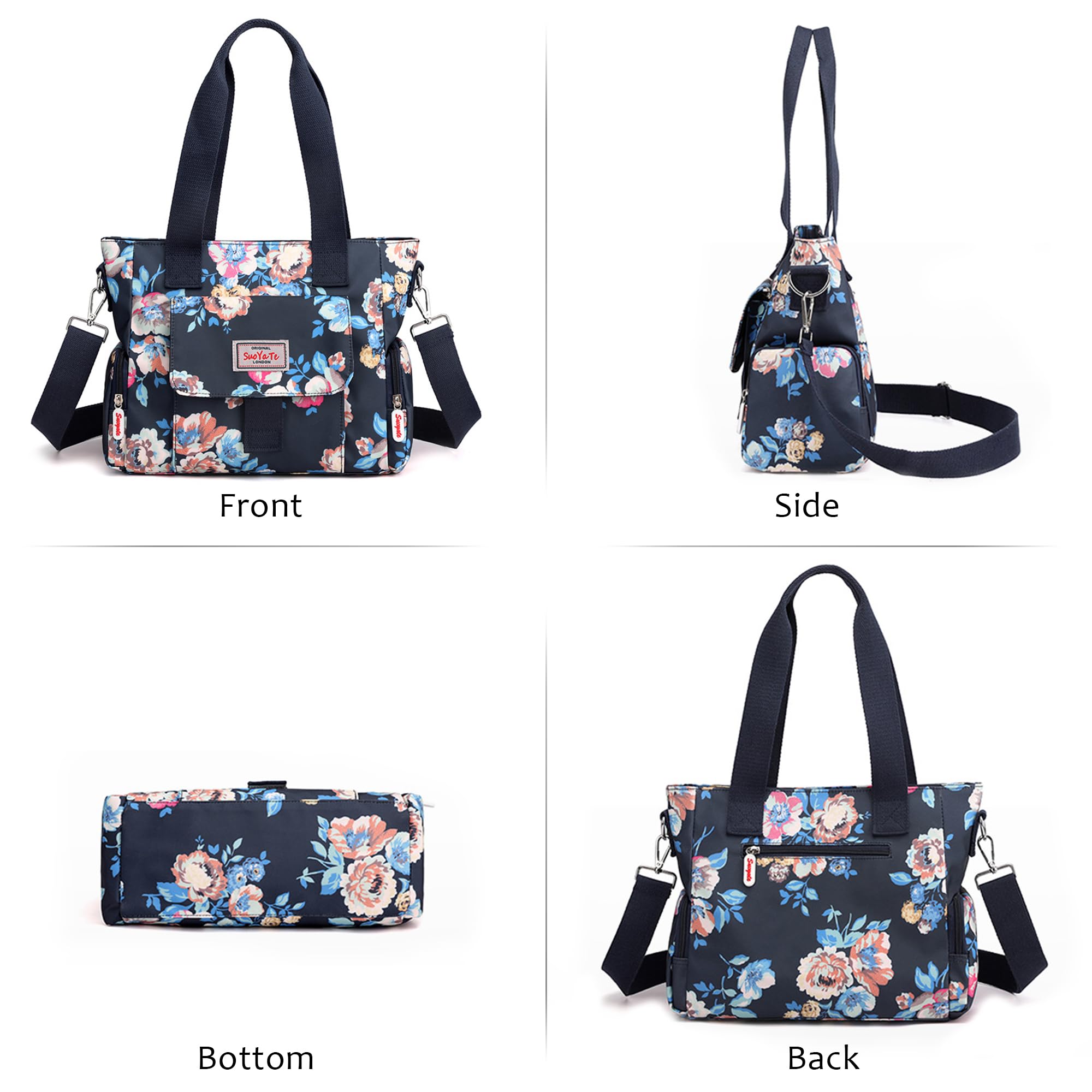 FORRICA Women's Large Crossbody Shoulder Bag - Stylish Casual Waterproof Handbag with Beautiful Pattern for Work, Travel & Shopping | Perfect for Office, Daily Commute & Weekend Outings