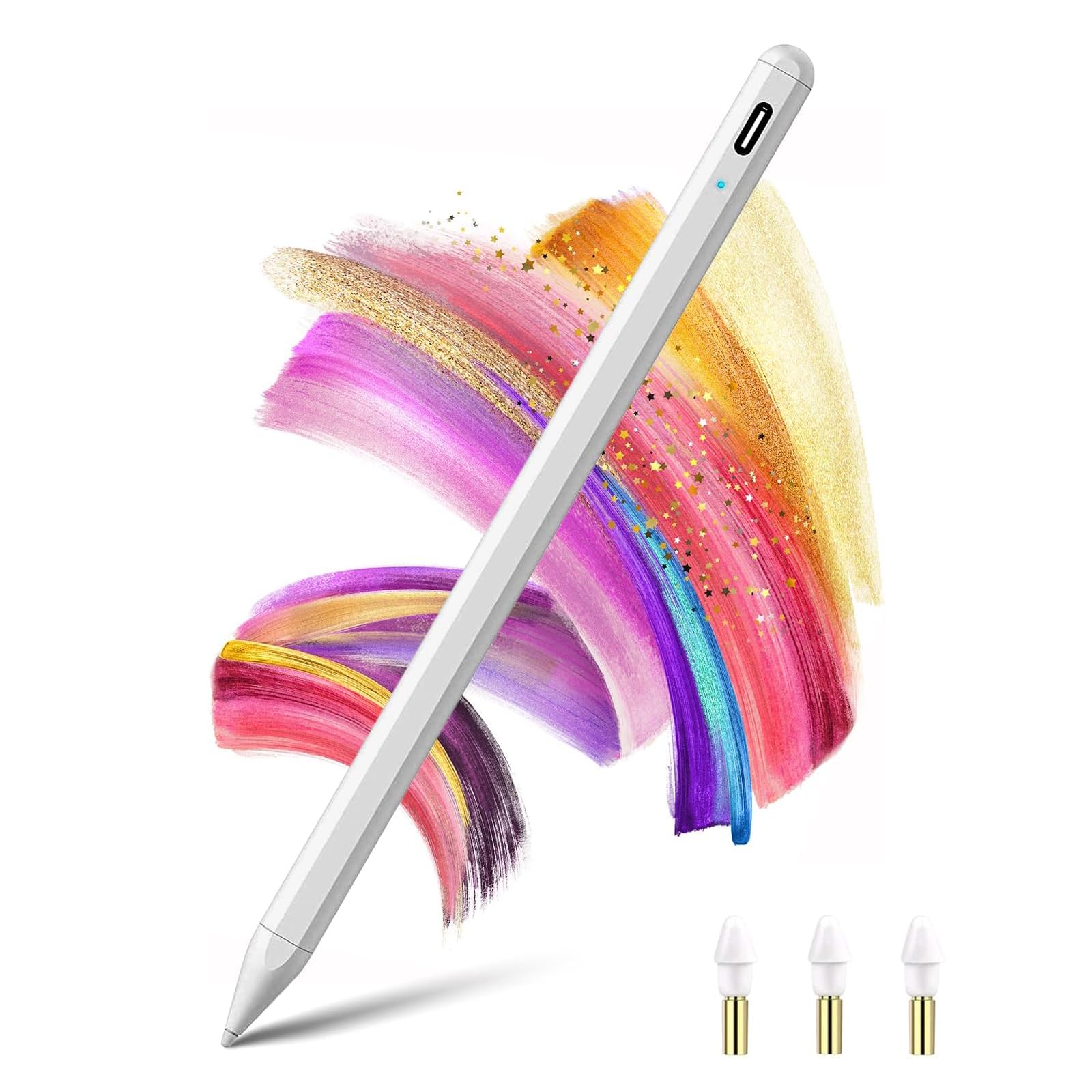 Apple Pencil Alternative for iPad (2018-2023) - Magnetic Stylus Pen with Palm Rejection & High Precision, Compatible with iPad 6th-10th Gen, iPad Pro 11