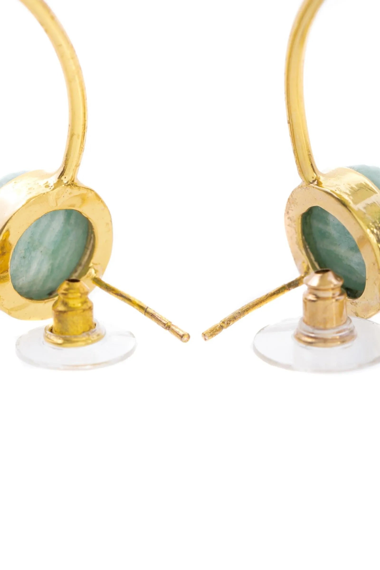 Gemstone Stud Hoop Earrings for Women - Dainty Gold/Silver Hoops with Natural Stones - Perfect for Everyday Wear, Gift Giving & Special Occasions