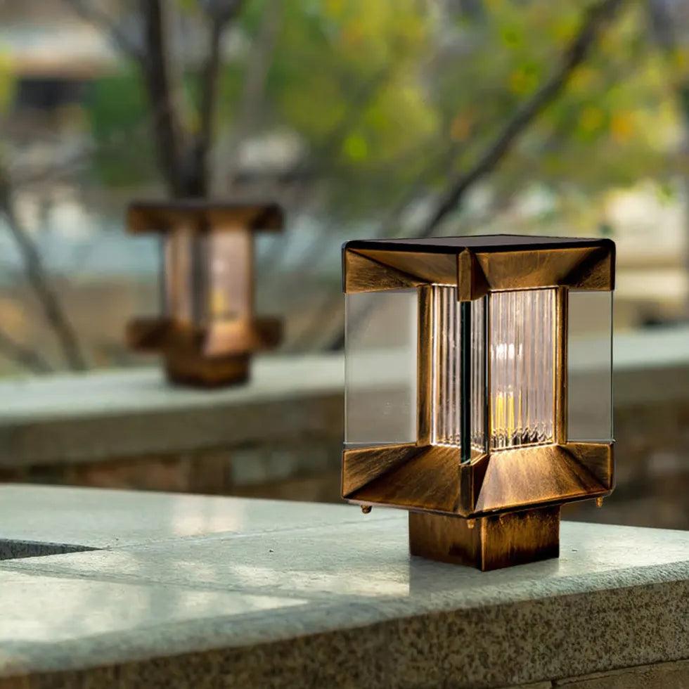 Solar Powered Outdoor Square Pillar Lights - Waterproof LED Landscape Lighting for Garden, Pathway, and Driveway - Energy Efficient & Weather Resistant