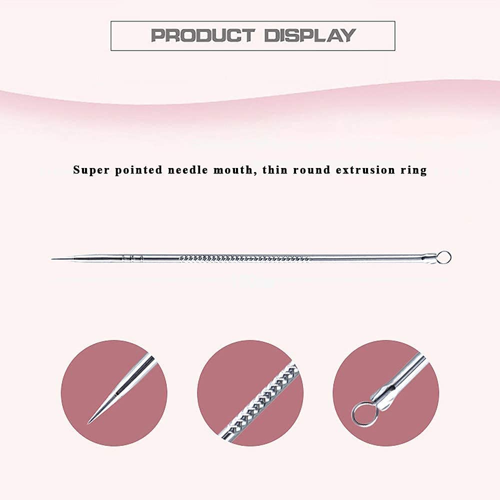 Professional Blackhead Remover Kit - 4-Piece Acne Pimple & Comedone Extractor Tweezers for Face, Nose & Skin Care - Perfect for Deep Cleansing & Blackhead Removal at Home or Salon