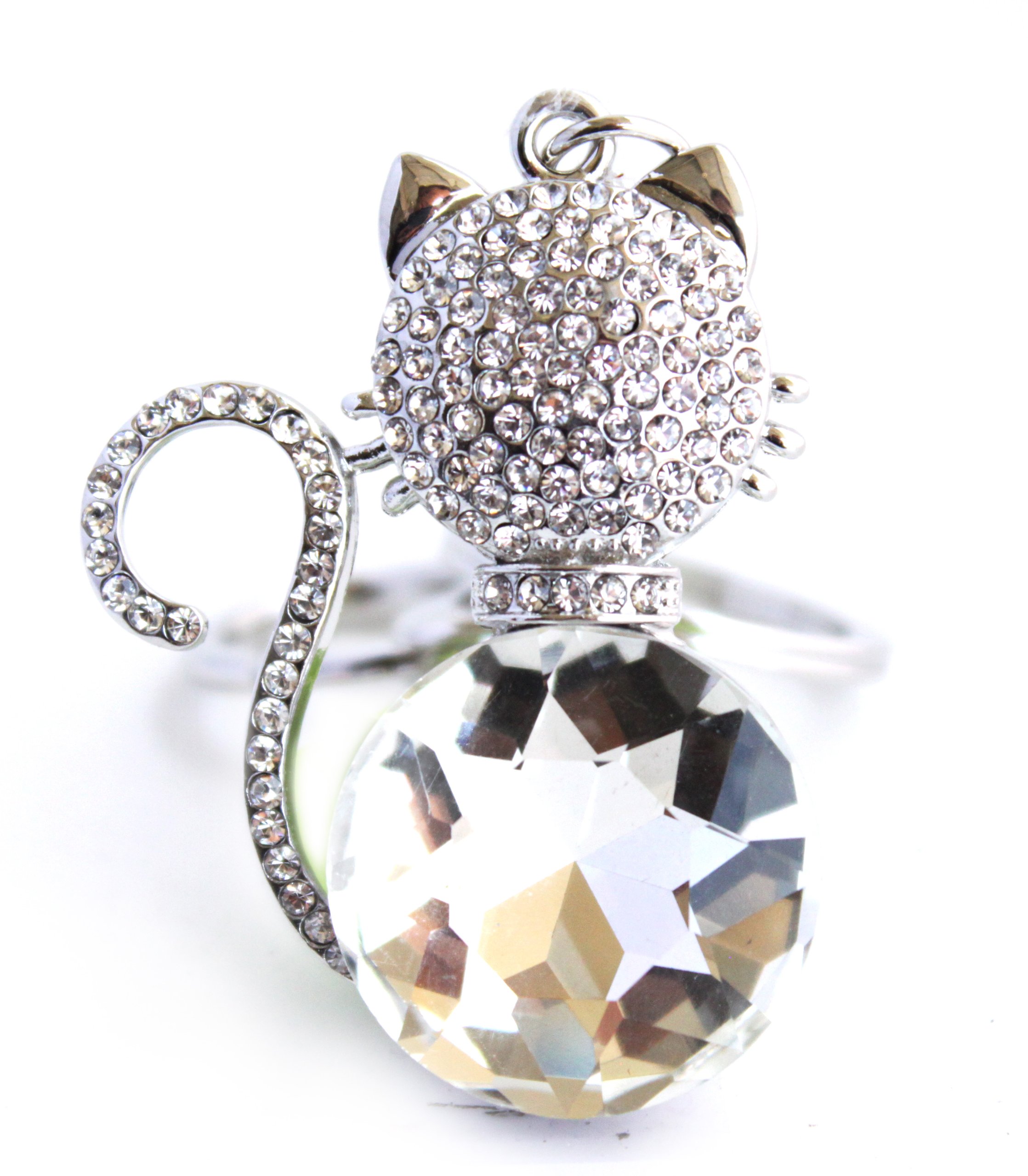 Crystal Keychains - Gem Cat Charm for Home Decor, Office Desk, and Gift Giving | Stylish Accessory for Keys, Bags, and Personalization