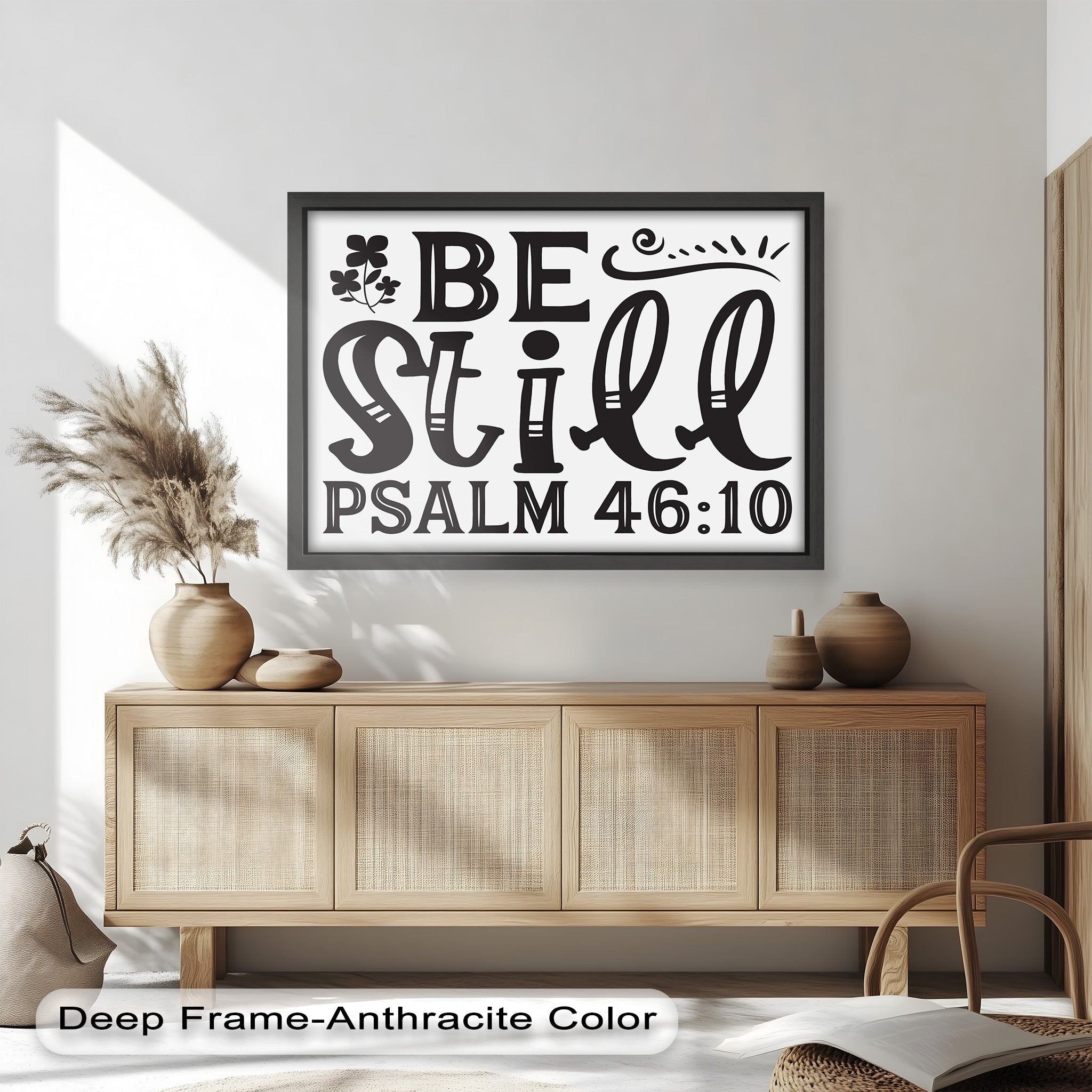 Be Still - Psalm 46:10 Scripture Bible Verse Oil Painting Wall Art for Home Decor, Church, Office & Christian Gift