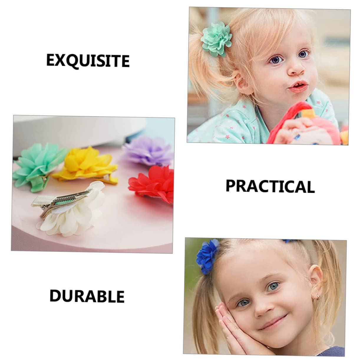 UPKOCH 40 Pcs Spinning Hair Clips for Kids - Soft Fabric Hair Accessories for School & Play