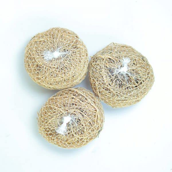 SaioStore Handmade Coconut Fiber Body Scrubber - Natural Herbal Exfoliator for Smooth Skin (Pack of 3, Brown) | Perfect for Shower, Bath & Spa Day Self-Care Routine