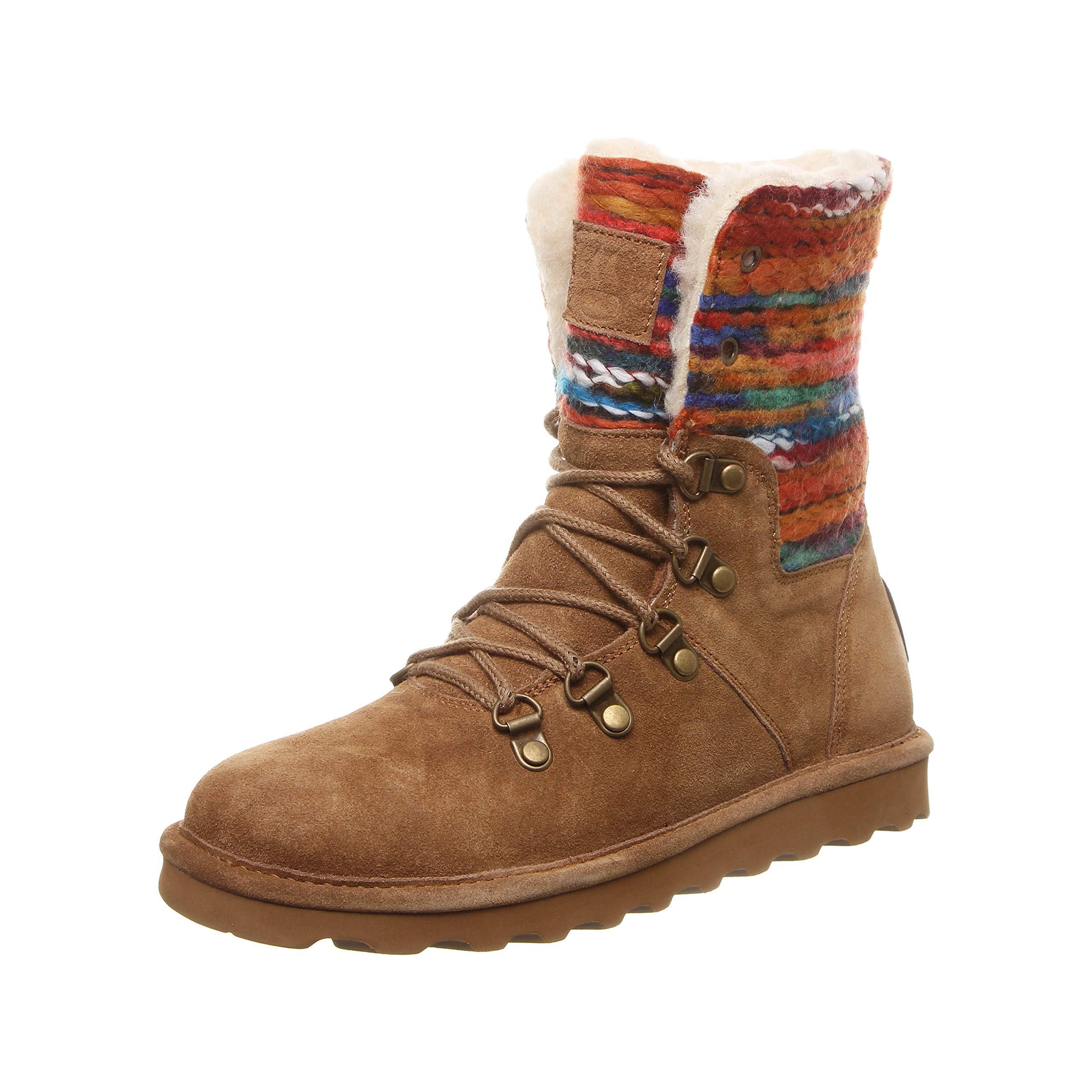 BEARPAW Women's Cozy Ankle Boots - Warm Winter Booties for Women - Slip Resistant & Comfortable - Perfect for Casual Outfits, Work & Outdoor Activities
