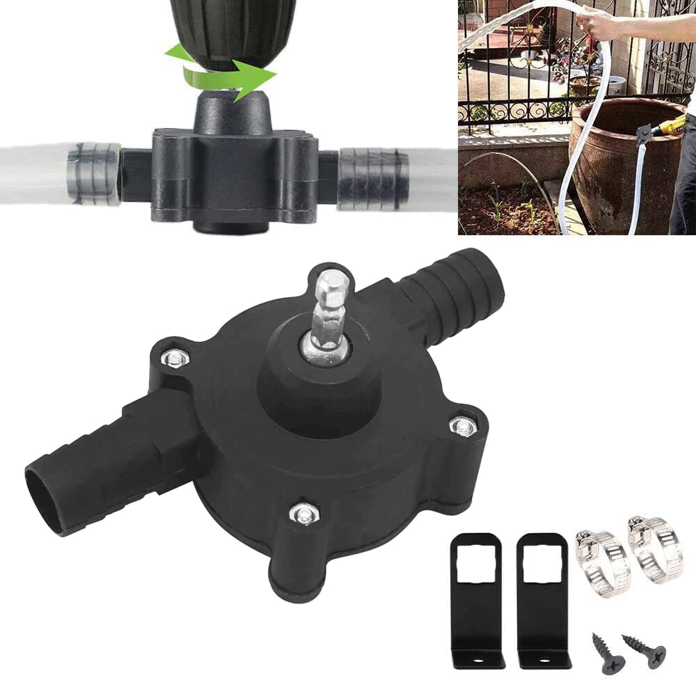 Mini Electric Drill Pump - Portable Self Priming Water Transfer Pump for Diesel, Oil & Liquids | Ideal for Garden Irrigation, Home DIY & Emergency Water Transfer