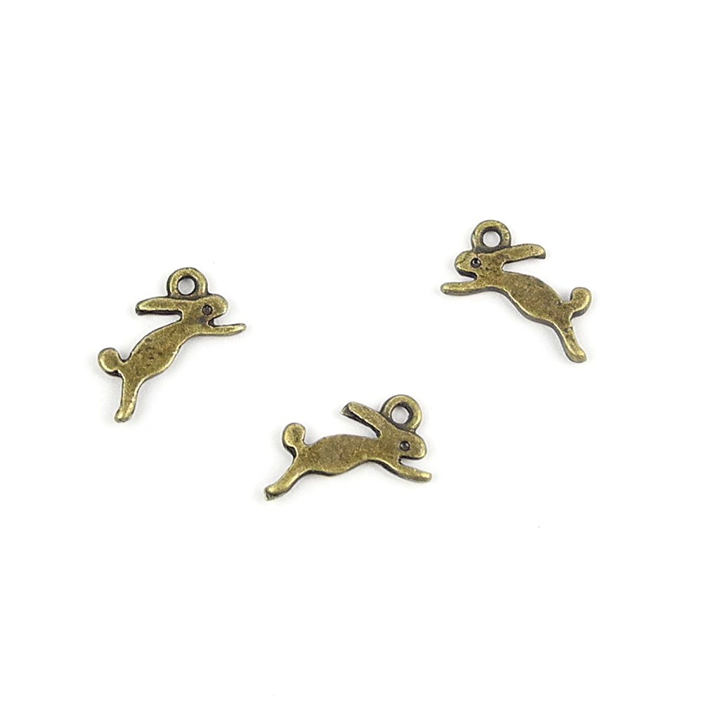 Wholesale Vintage Bronze Rabbit Pendant Charm - DIY Jewelry Making Supplies, Craft Findings, Repair Fermoir for Necklaces & Bracelets - Perfect for Handmade Jewelry, Gifts, and Fashion Accessories