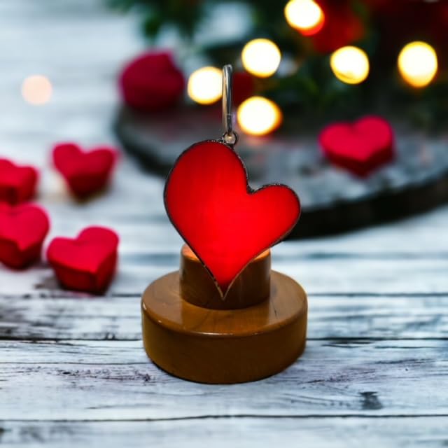 Valentine's Day Glass Cover with Red Heart Design - Perfect for iPhone, Samsung & More - Romantic Gift for Couples & Loved Ones