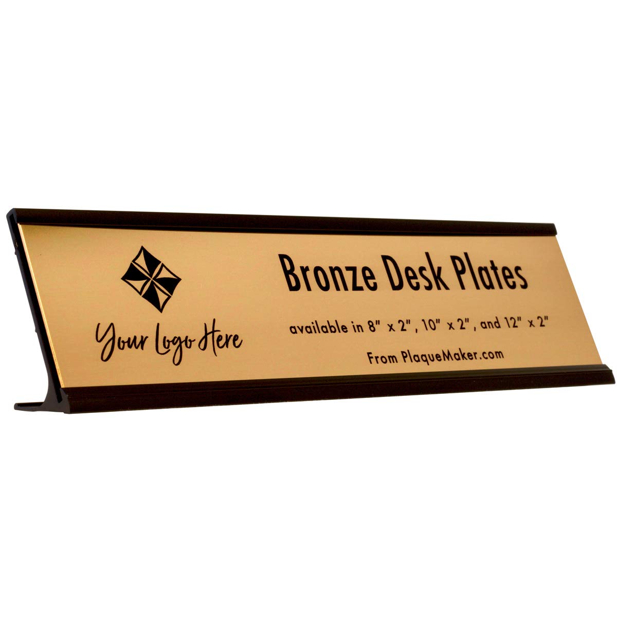 Personalized Bronze Metal Name Plate with Desk Stand - 8