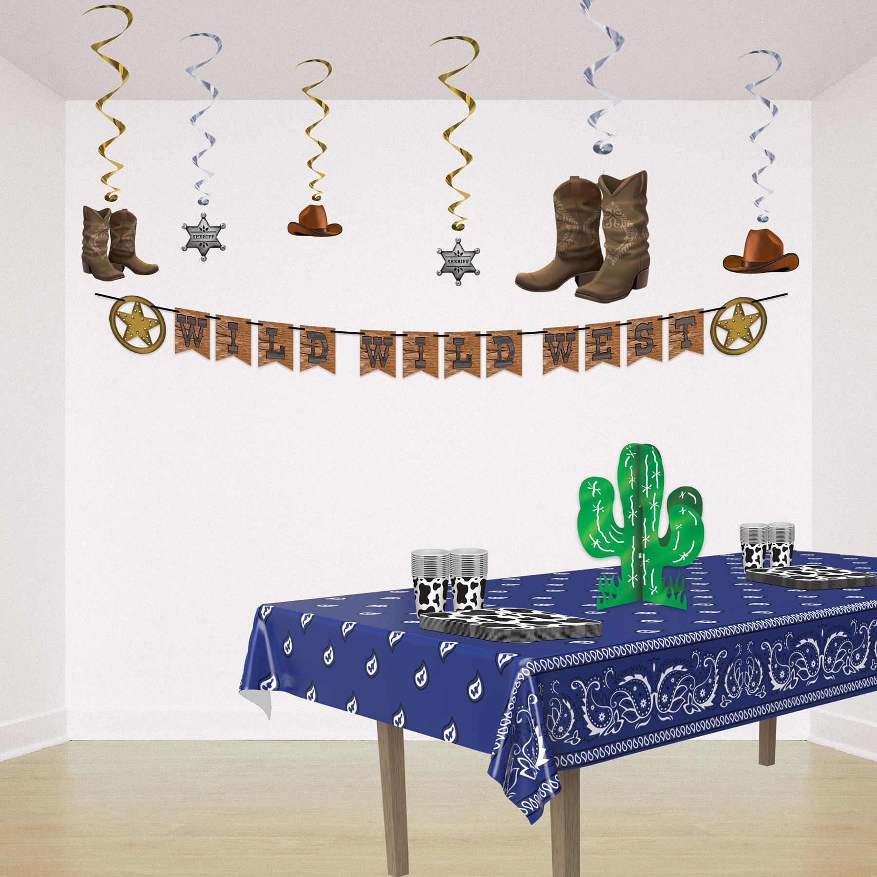12 Pack Beistle Bandana Party Table Covers - Colorful Western Theme Disposable Tablecloths for Birthday, BBQ, Picnic & Outdoor Events