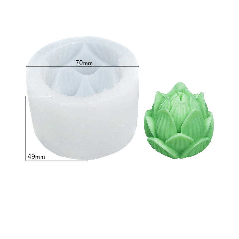 Premium Lotus Flower Silicone Candle Mold - 49mm Height for DIY Candles, Soap Making, Resin Crafts & Home Decor - Perfect for Weddings, Spa Relaxation & Aromatherapy