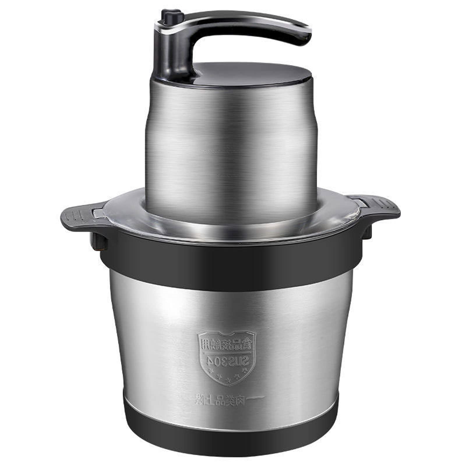 **1000W Electric Meat Grinder & Food Chopper - 4 Blades, 6L Stainless Steel Bowl, 2-Speed Kitchen Processor for Meat, Vegetables, Fruit, Cheese & Nuts - Perfect for Home Cooking, Meal Prep & Butchering (Silver, 36x29cm)**