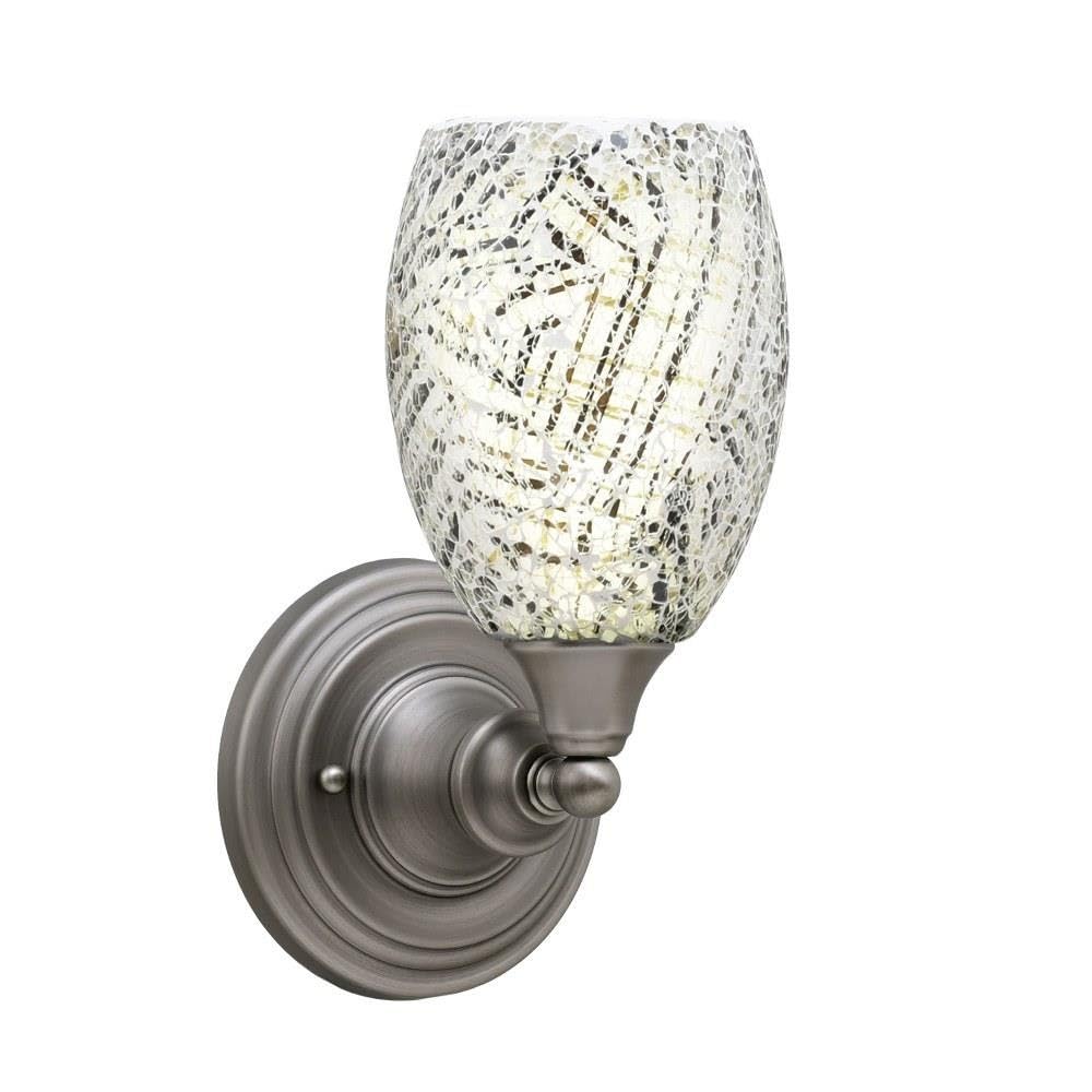 Toltec Lighting Brushed Nickel 1-Light Wall Sconce - Modern Bathroom Vanity Light Fixture for Bedroom, Hallway & Living Room (Model 40-BN-5054)