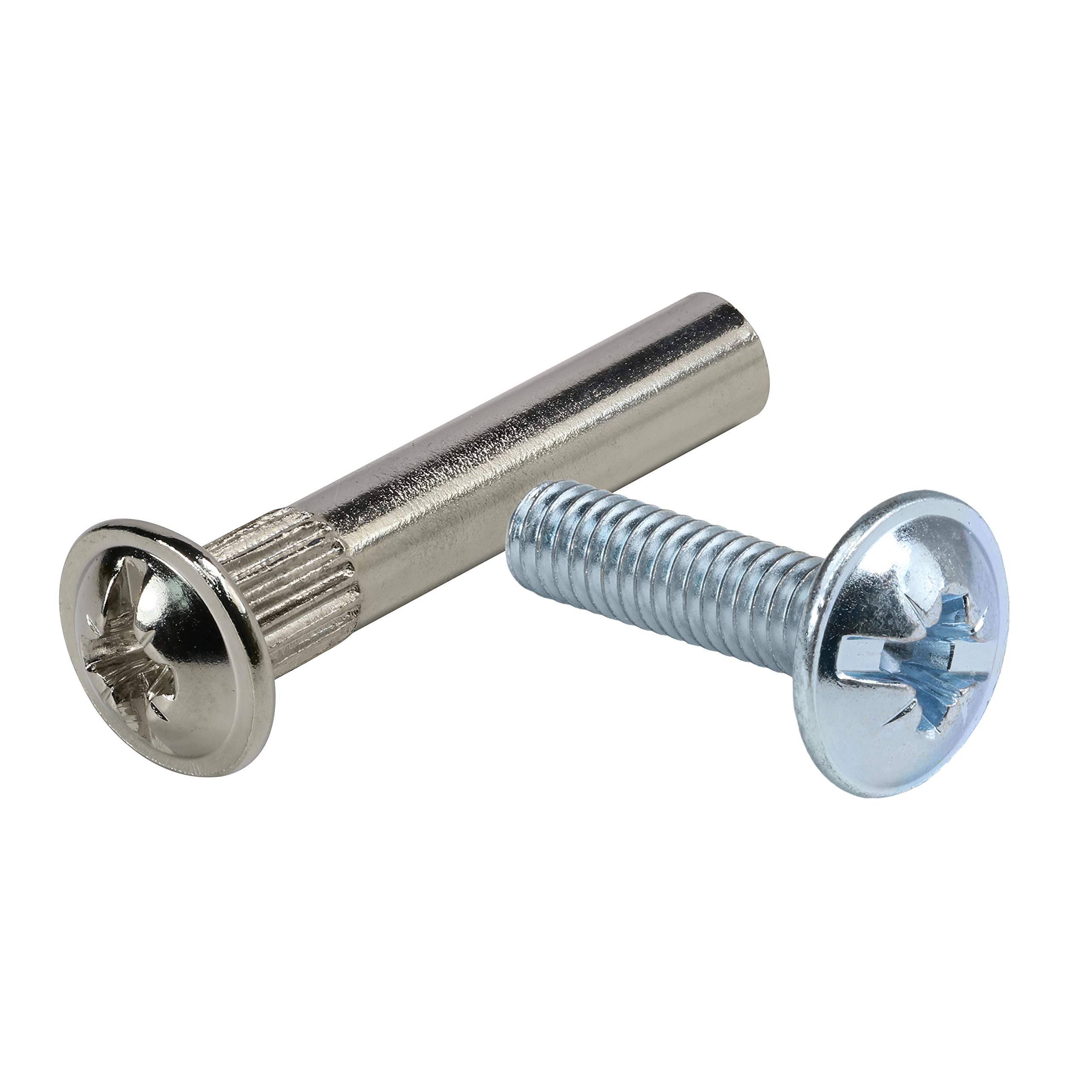 100-Pack M4 Furniture Screws & Cabinet Panel Connectors - 27mm (1-1/16