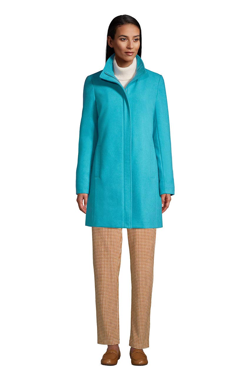 Lands' End Women's Wool Coat - Warm Winter Jacket for Outdoor
