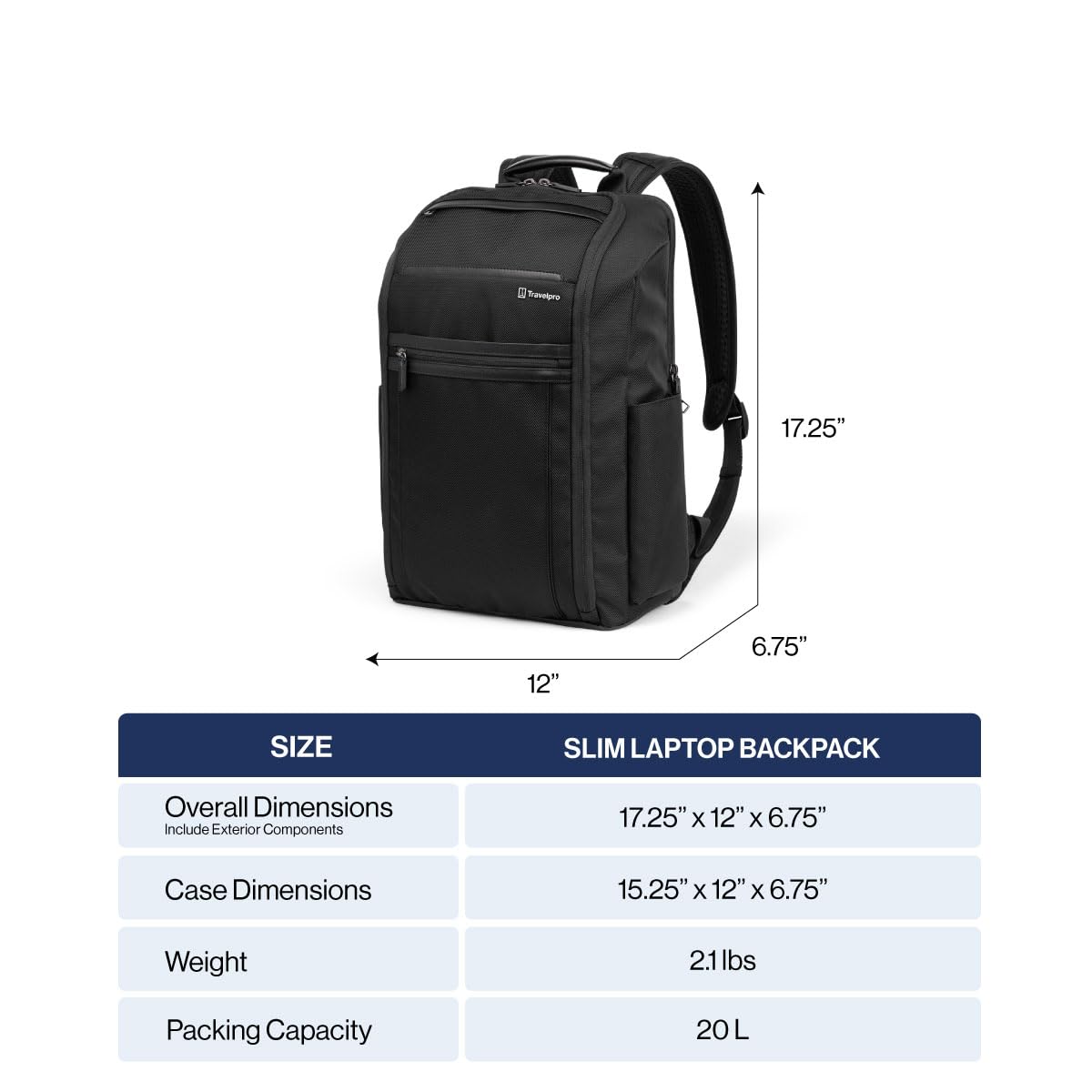 Travelpro Crew Executive Choice 3 Slim Backpack for 15.6 Inch Laptop & Tablet - Water-Resistant Business Backpack for Men & Women (Titanium Grey) - Perfect for Business Travel, Commuting & Office Use