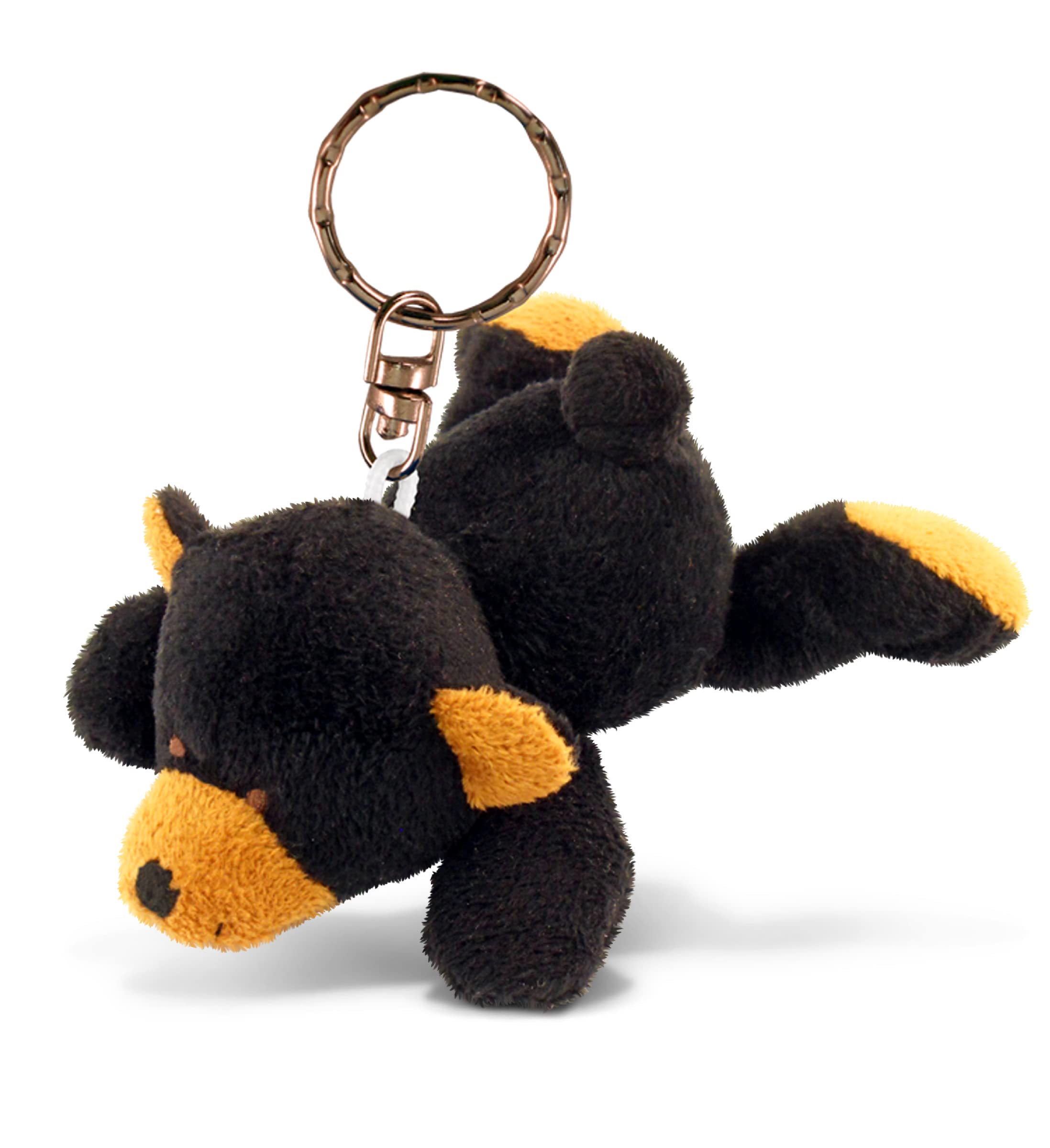 Soft Plush Black Bear Keychain - 4 Inch Cute Stuffed Animal Toy, Wildlife Charm Keyring for Backpacks & Gifts | Fun Decorative Accessory for Kids, Teens & Animal Lovers