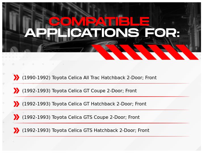 R1 Concepts Premium Front Brake Kit - Ceramic Brake Pads & Rotors for 1990-1993 Toyota Celica | High-Performance Braking System | Perfect for Daily Commuting, City Driving & Highway Safety