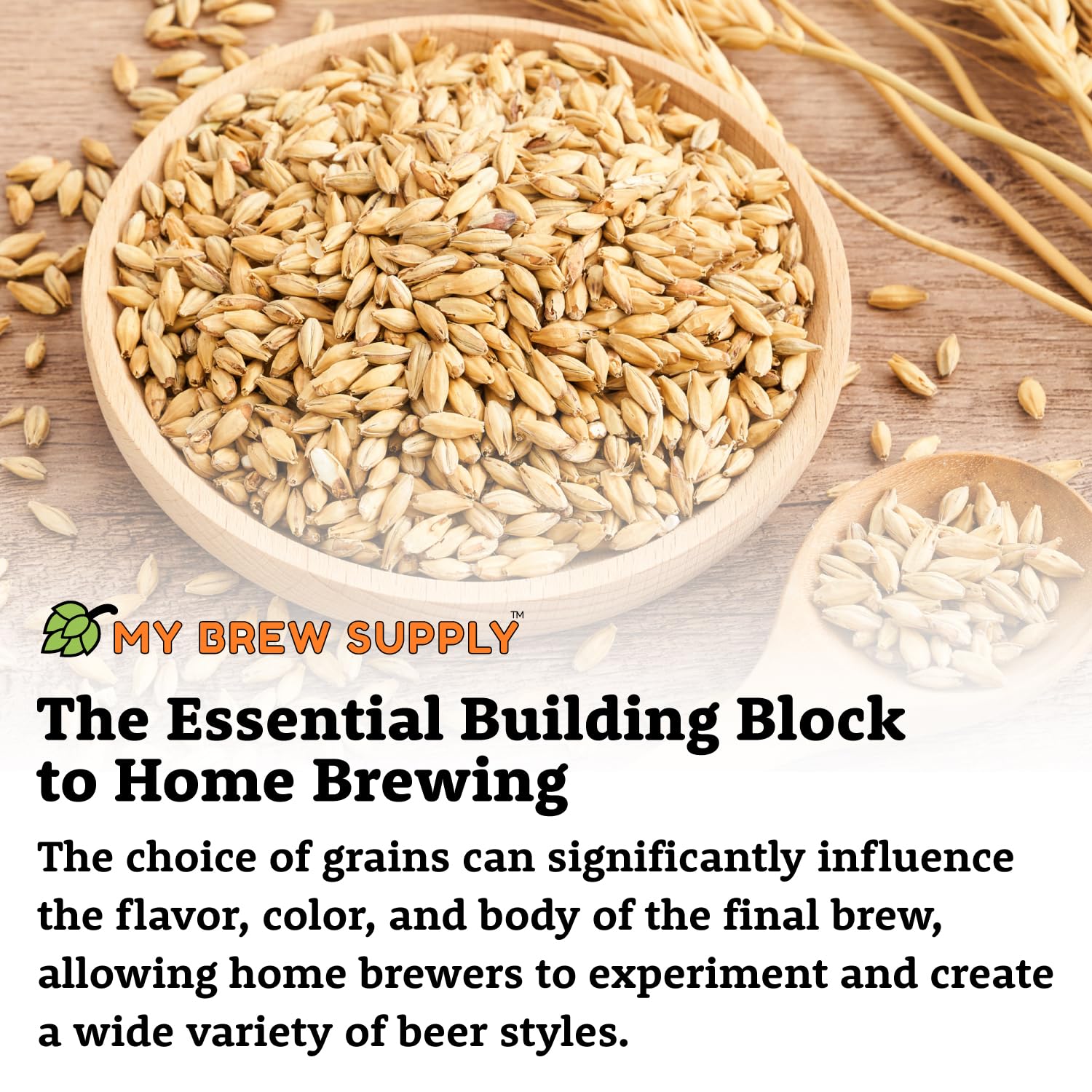 Premium 6-Row Wheat Malt for Homebrewing - Western Europe Grown Crushed Grain (10lb/2.5L) | Brew Pale to Dark Wheat Beer | Perfect for Craft Beer, Home Brew Kits & DIY Beer Making