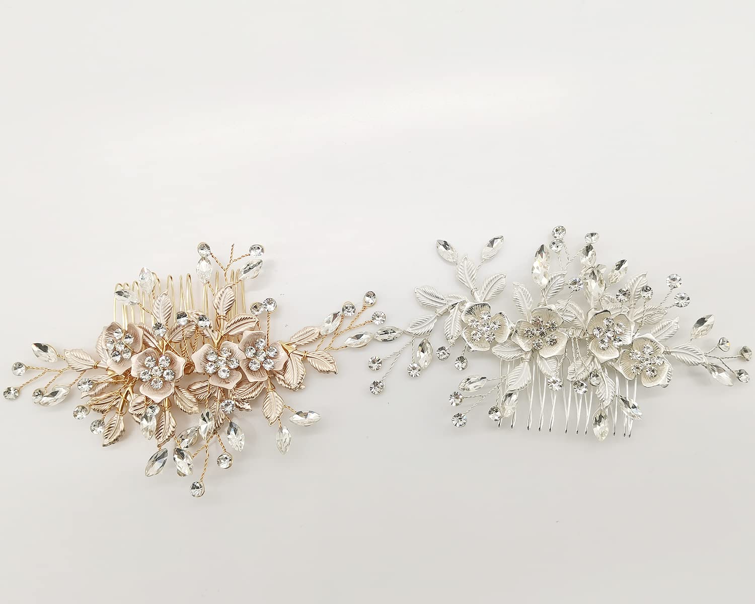 Handmade Rhinestone Bridal Hair Comb - Silver Wedding Hair Clip for Women | Elegant Bridal Headpiece for Weddings, Prom & Special Occasions