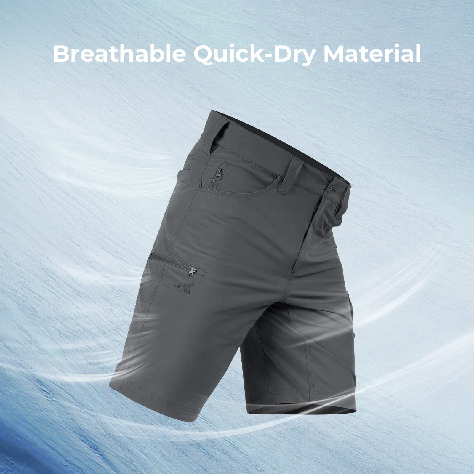 KastKing Men's Quick Dry Fishing & Hiking Shorts with UPF 50+ Sun Protection, 7 Pockets, 10.5