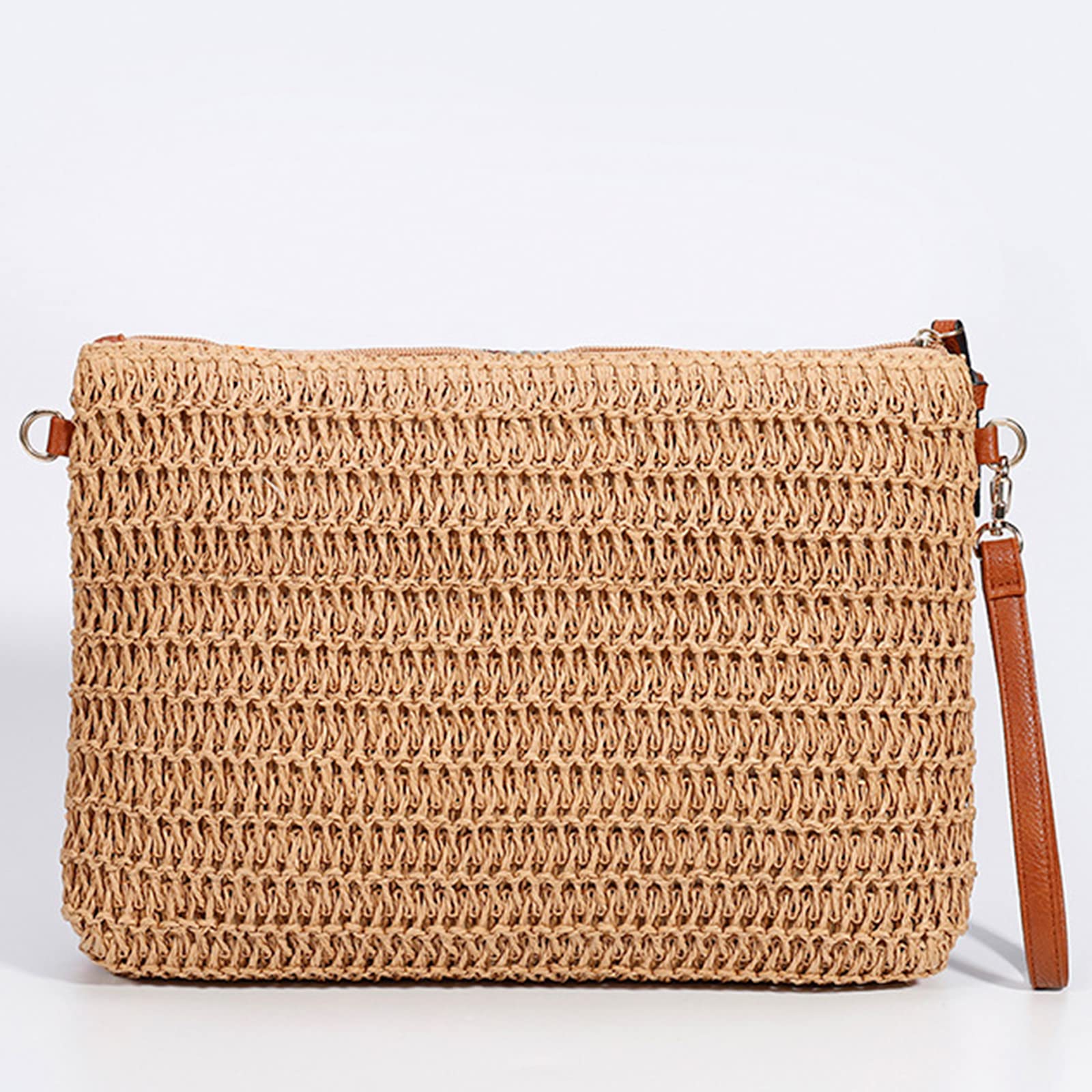 Bohemian Sequin Embroidered Straw Clutch Purse for Women - Handmade Floral Envelope Bag for Summer Beach Vacation, Travel & Party Accessories | Perfect for Date Night, Bridal Shower & Outdoor Events