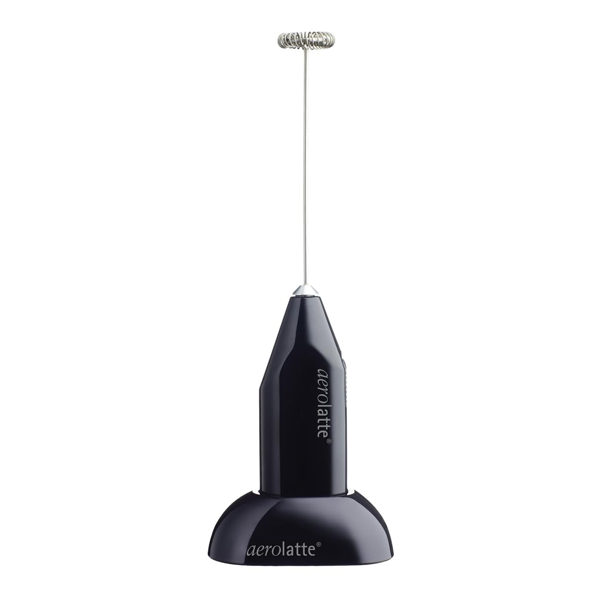 Original Aerolatte Milk Frother with Counter Stand - Steam-Free Handheld Frother for Coffee, Latte & Cappuccino - Perfect for Home, Office & Cafe Use - Black
