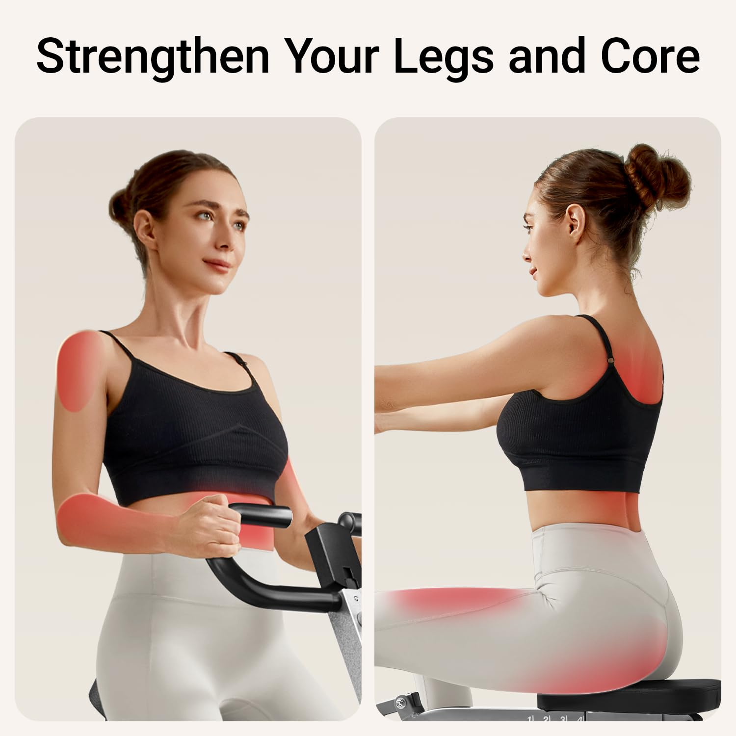 UMAY Foldable Squat Machine for Home Gym - 3 High-Strength Resistance Bands for Full Body Workout | Perfect for Squats, Rowing & Strength Training Exercises in Small Spaces