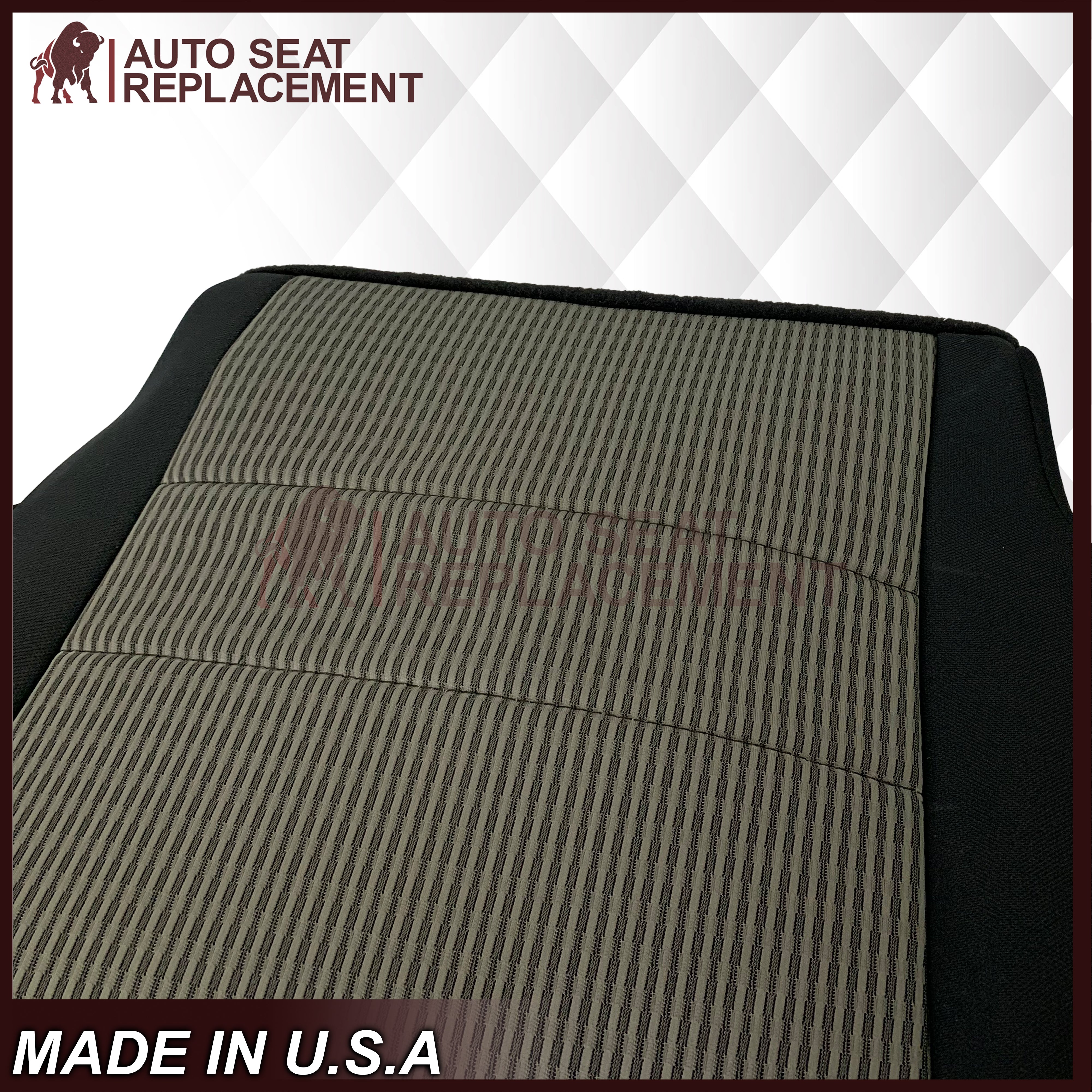 2009-2012 Dodge Ram SLT Front Bottom Seat Covers - Dark Gray Cloth Replacement for Comfort & Protection | Perfect for Daily Driving, Road Trips & Truck Maintenance