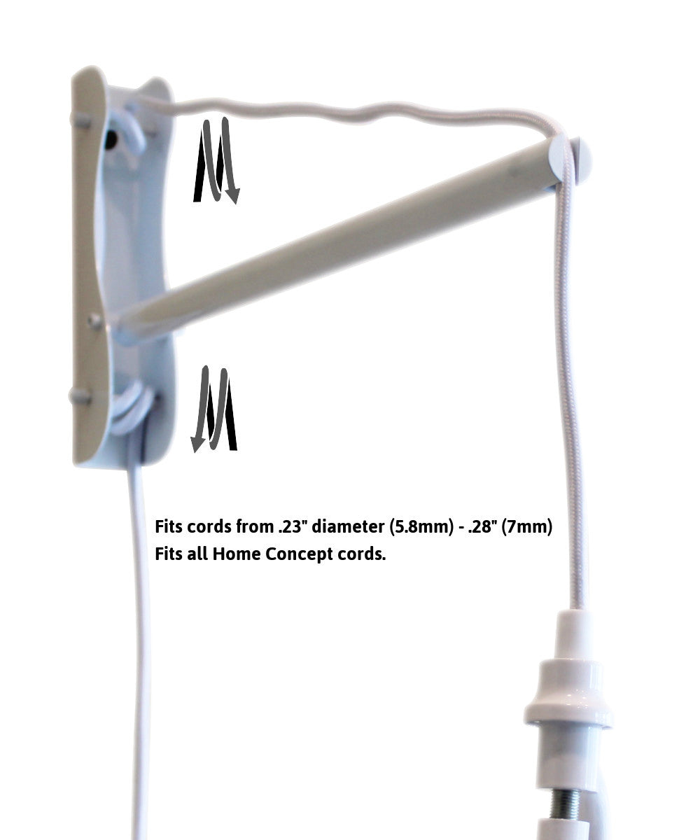 16W 2-Light Plug-In Wall Mount Pendant Lamp with White Linen Drum Shade & Diffuser - Modern Adjustable Hanging Light for Kitchen Island, Dining Room or Bedroom Lighting