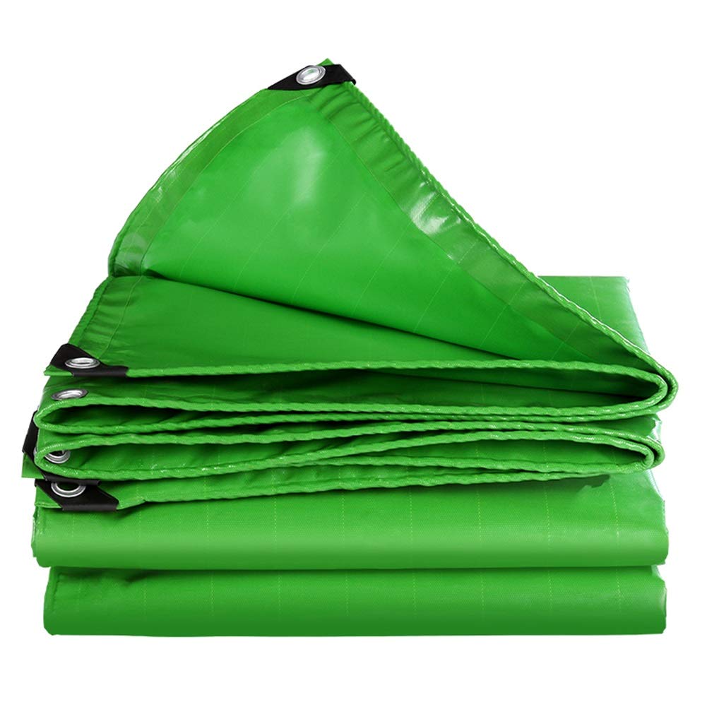 Heavy Duty Waterproof Tarpaulin with Aluminum Eyelets - 5x6m Green Truck Cover, Rainproof Sunshade & Greenhouse Plant Protection - Perfect for Outdoor Gardening, Camping, Construction & Vehicle Protection (13 Sizes Available)