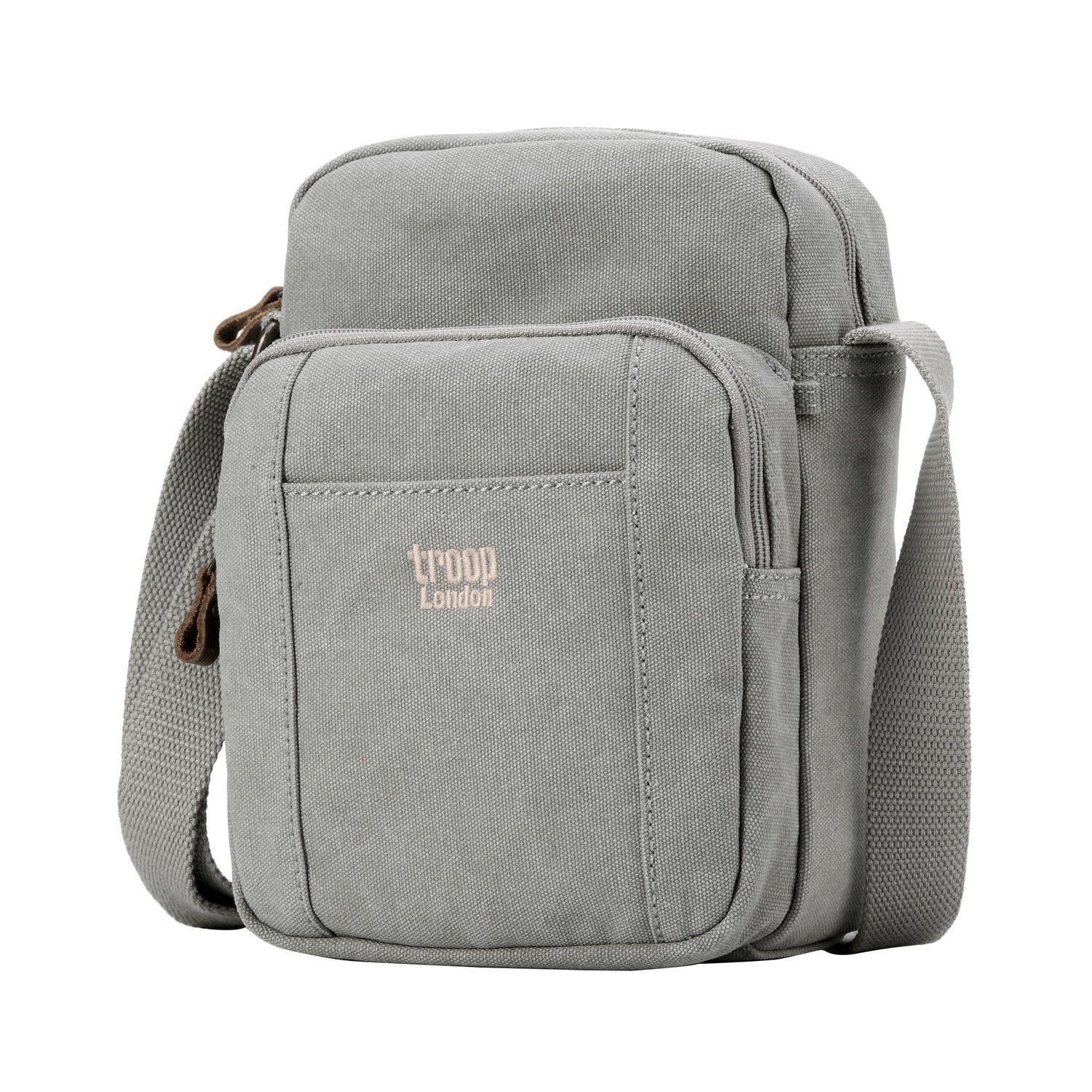 TRP0370 Troop London Classic Canvas Crossbody Bag for Men & Women - Stylish & Durable Everyday Shoulder Bag for Work, Travel & Casual Outings