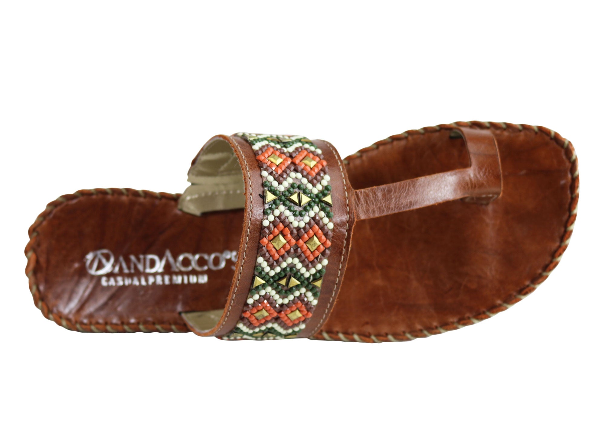 Andacco Zenia Women's Comfortable Leather Sandals - Brazilian Made Flip Flops for Beach, Travel & Summer Outfits