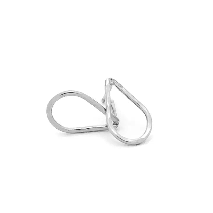 Hammered Teardrop Stud Earrings for Women - Sterling Silver Dangle Earrings - Perfect for Everyday Wear, Date Night & Special Occasions