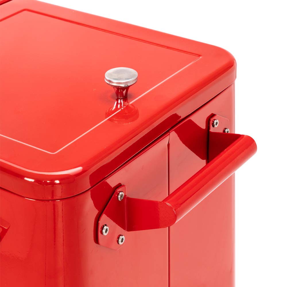 VINGLI 80 Quart Rolling Cooler with Wheels - Portable Outdoor Party Drink Cooler Cart with Shelf, Bottle Opener & Water Pipe - Perfect for Beach, Camping, Tailgating and Backyard BBQs