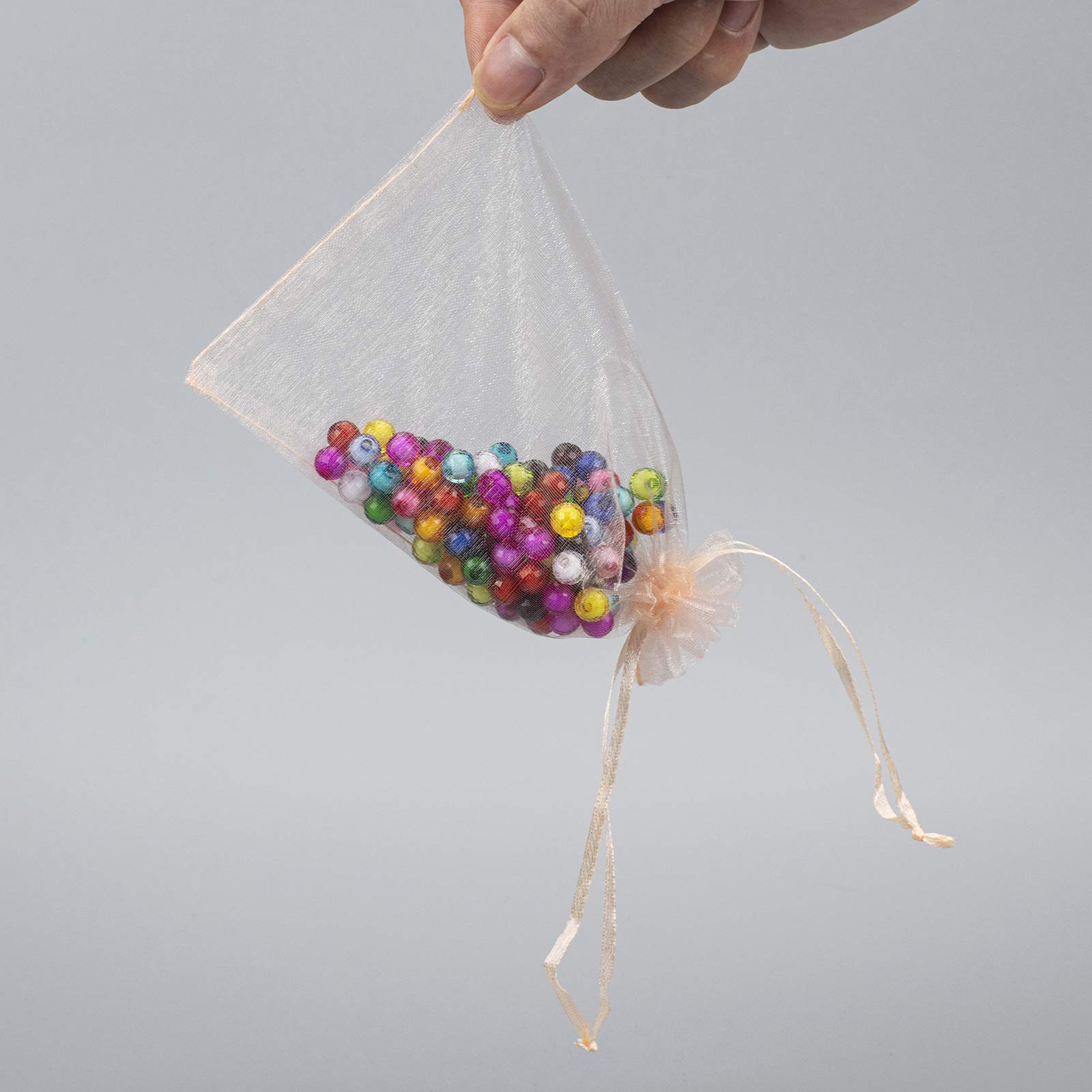 100Pcs 2x3 Inch Organza Gift Bags - Sheer Drawstring Pouches for Jewelry, Wedding Favors, Christmas Party, Mini Candy Bags | Perfect for Bridal Shower, Baby Shower, Birthday Party & DIY Crafts