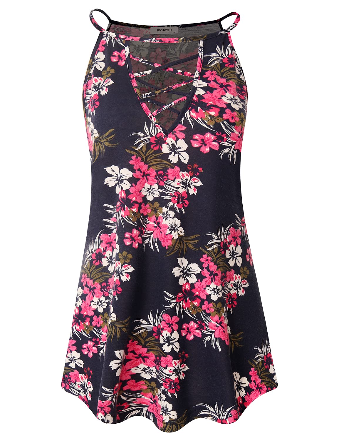 JCZHWQU Women's Cute V-Neck Sleeveless Tank Tops - Summer Casual T-Shirt for Women, Breathable & Comfortable, Perfect for Gym, Yoga, Beach & Daily Wear