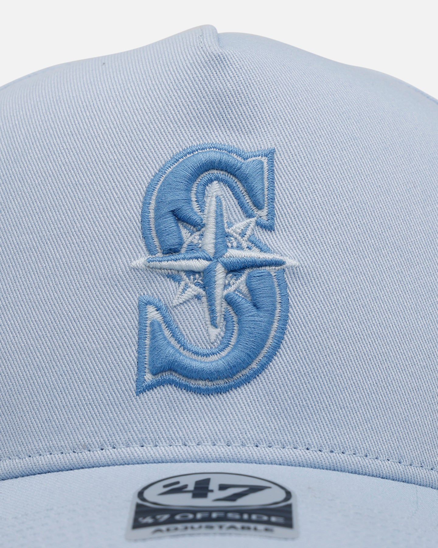 47 Brand Seattle Mariners 'Contemporary Basics' Snapback Hat - Light Blue Adjustable Baseball Cap for Men & Women - Perfect for Sports Games, Casual Outfits and Fan Collections