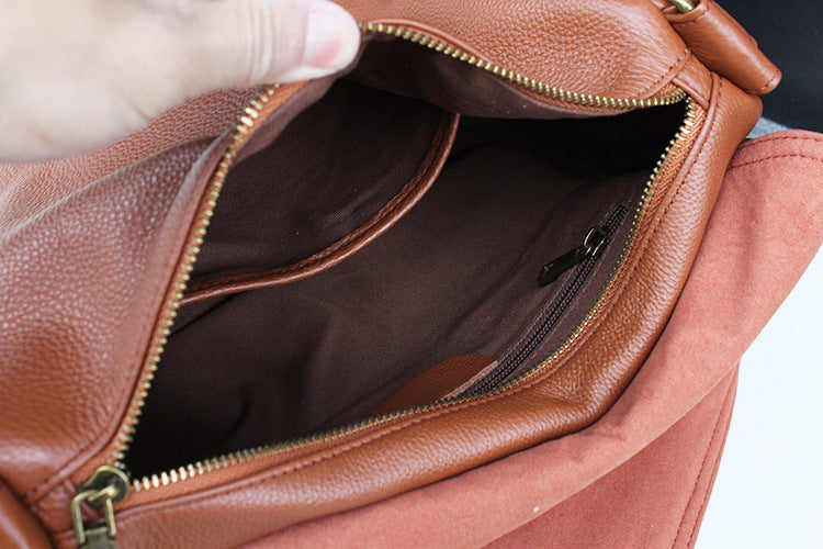 Stylish Genuine Leather Messenger Bag for Men & Women - Perfect for Work, Travel & Everyday Use