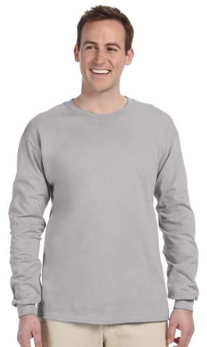 Fruit of the Loom Men's Soft Cotton Long Sleeve T-Shirt - Comfortable Casual Wear for Everyday, Work & Outdoor Activities