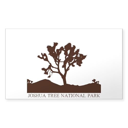 Clear - Joshua Tree Silhouette Rectangle Sticker