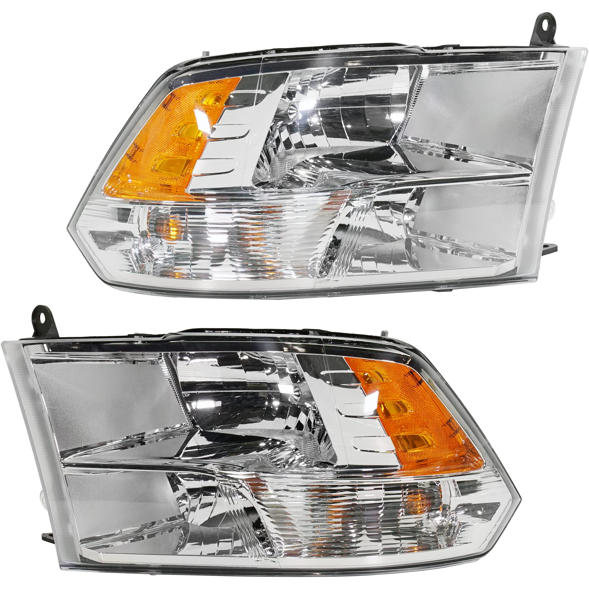 **Garage-Pro Driver & Passenger Side Headlight Replacement for Ram 1500 2013-2018 | Fits 2500 Halogen Models with Quad Lights | CAPA Certified | No DRL | Replaces #68096438AJ | Perfect for Night Driving & Off-Road Adventures**