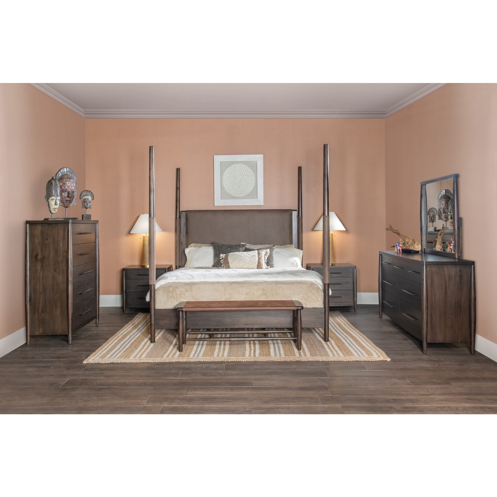 Koko 3-Drawer Nightstand with Cord Management - Modern Bedside Table for Bedroom, Living Room, or Office - Organize Essentials & Hide Wires